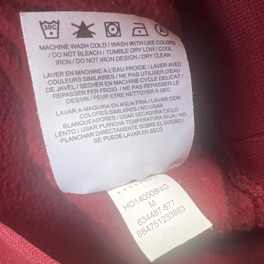 Nike Air Jordan Gradient‎ Sweatshirt Mens Men Maroon Red Pullover - Picture 6 of 10